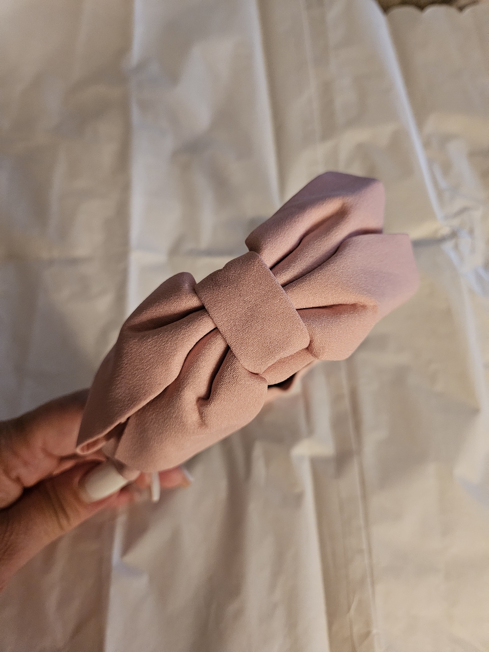 Pink Knotted Fabric Headband - Women Accessories